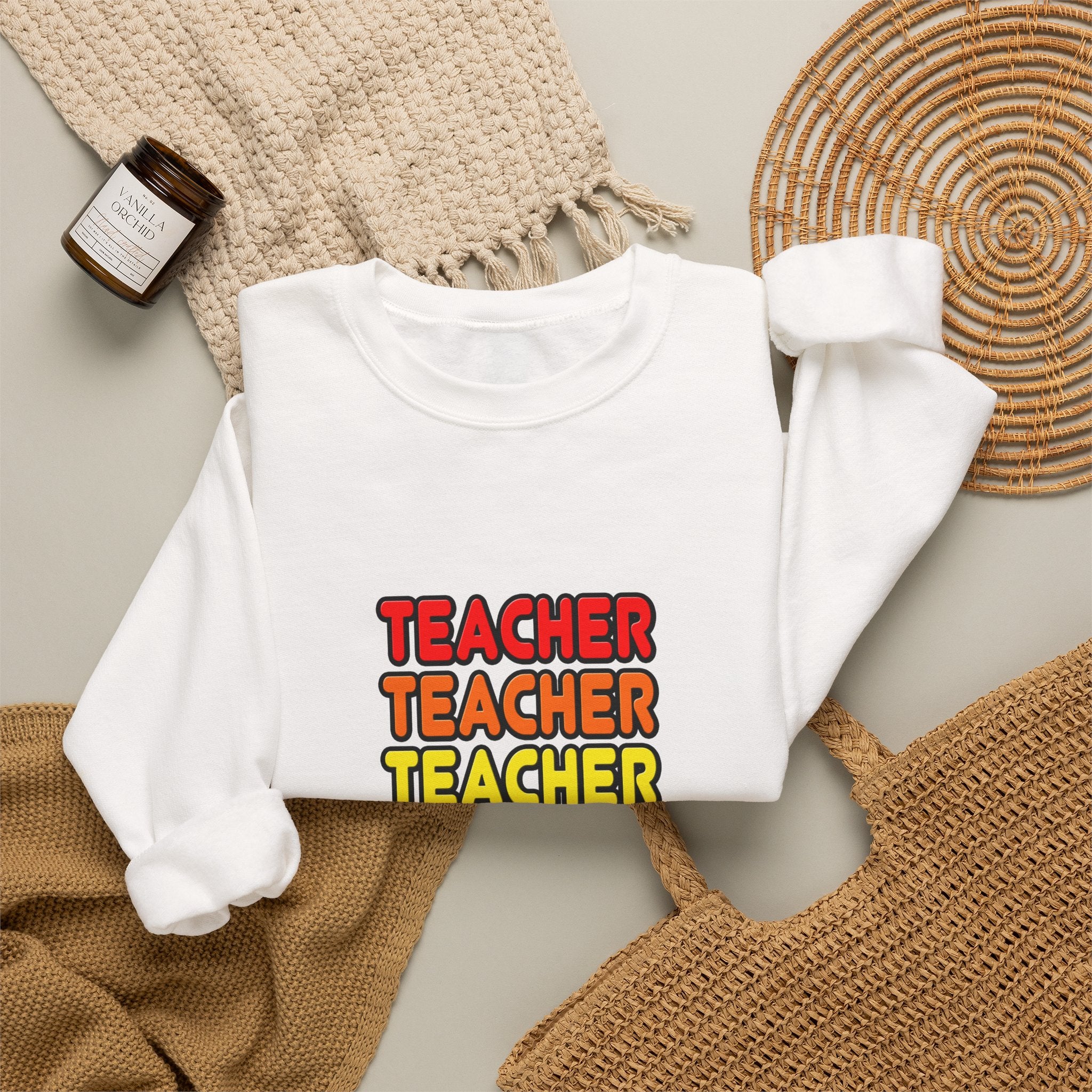 Rainbow Teacher - Unisex Heavy Blend™ Crewneck Sweatshirt