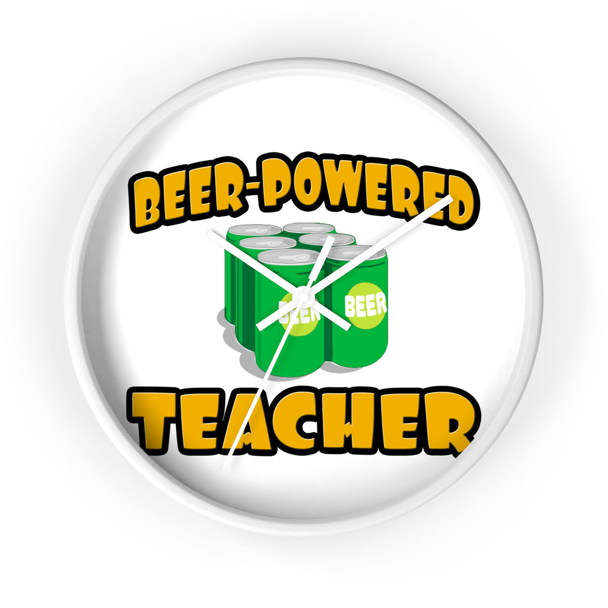 Beer Powered Teacher - Wall Clock