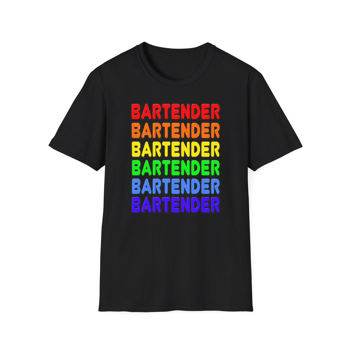 Rainbow Bartender - Unisex Softstyle T-Shirt