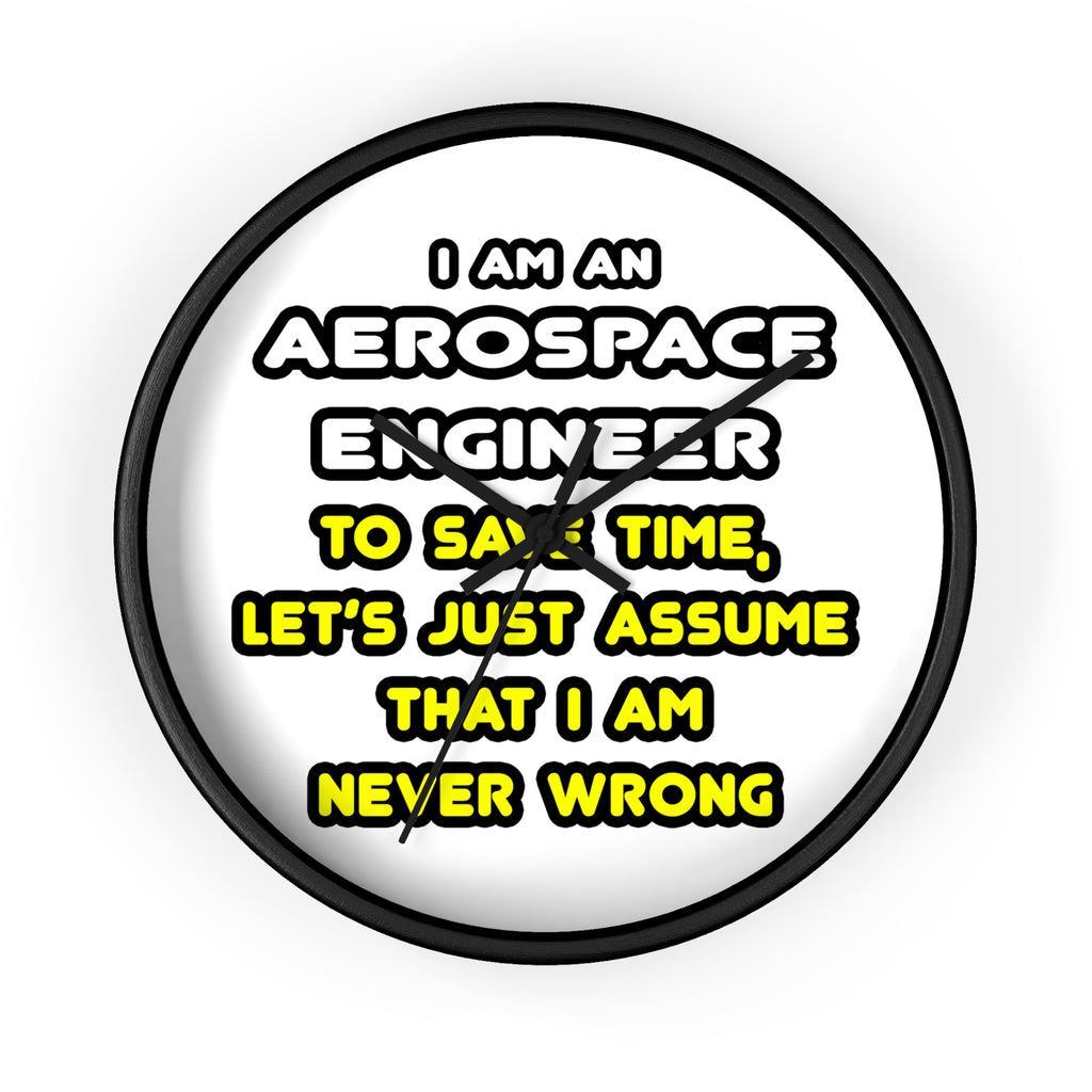 Funny Aerospace Engineer T Shirts and Gifts - Wall Clock