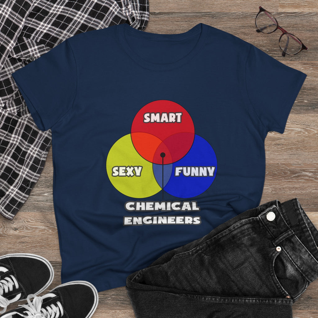 Venn Diagram .. Chemical Engineers - Women's Midweight Cotton Tee