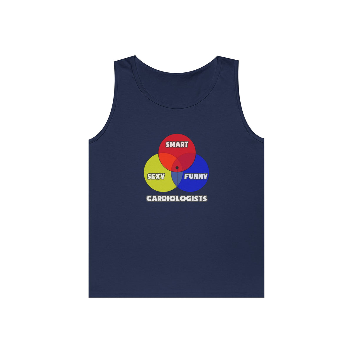 Venn Diagram .. Cardiologists - Unisex Heavy Cotton Tank Top