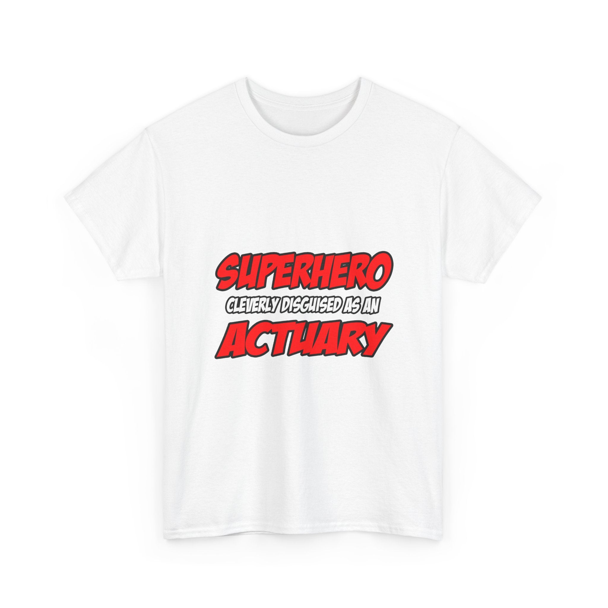 Superhero...Actuary - Unisex Heavy Cotton Tee