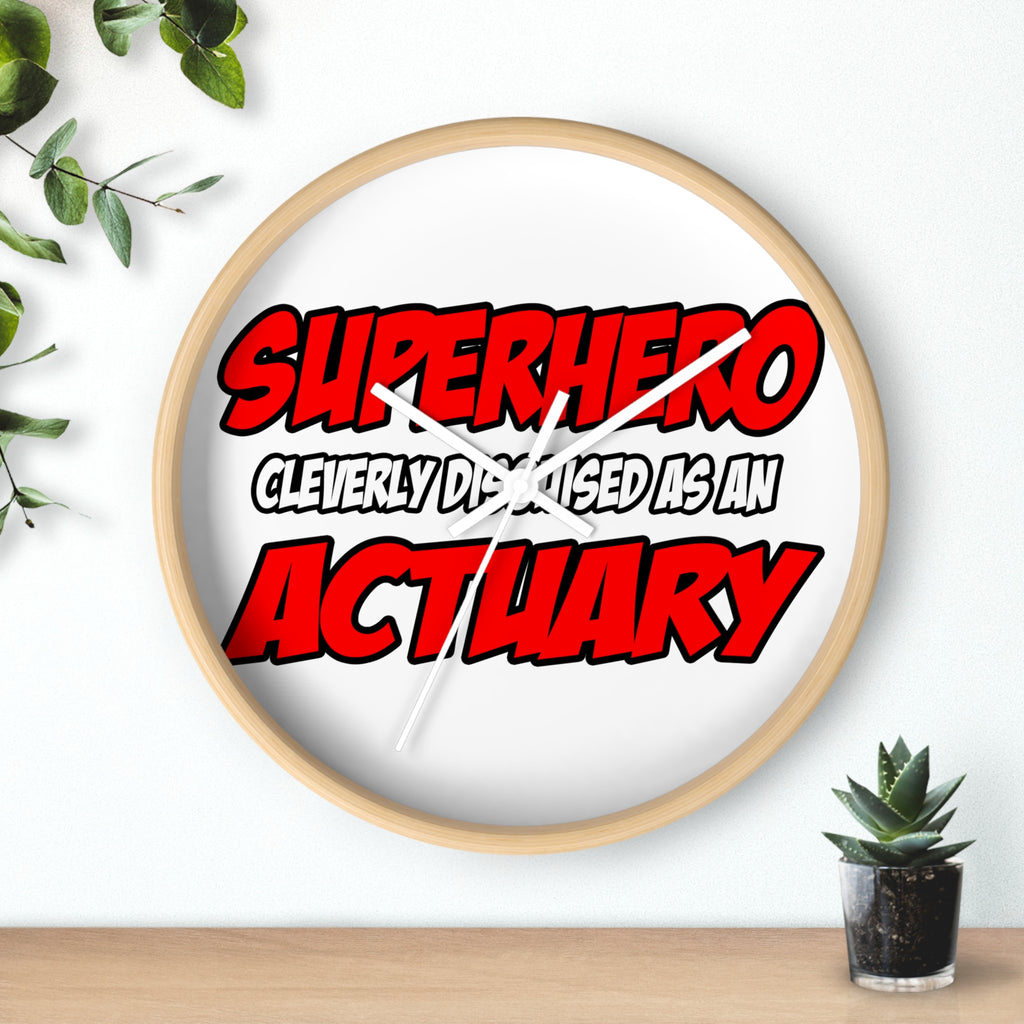 Superhero...Actuary - Wall Clock