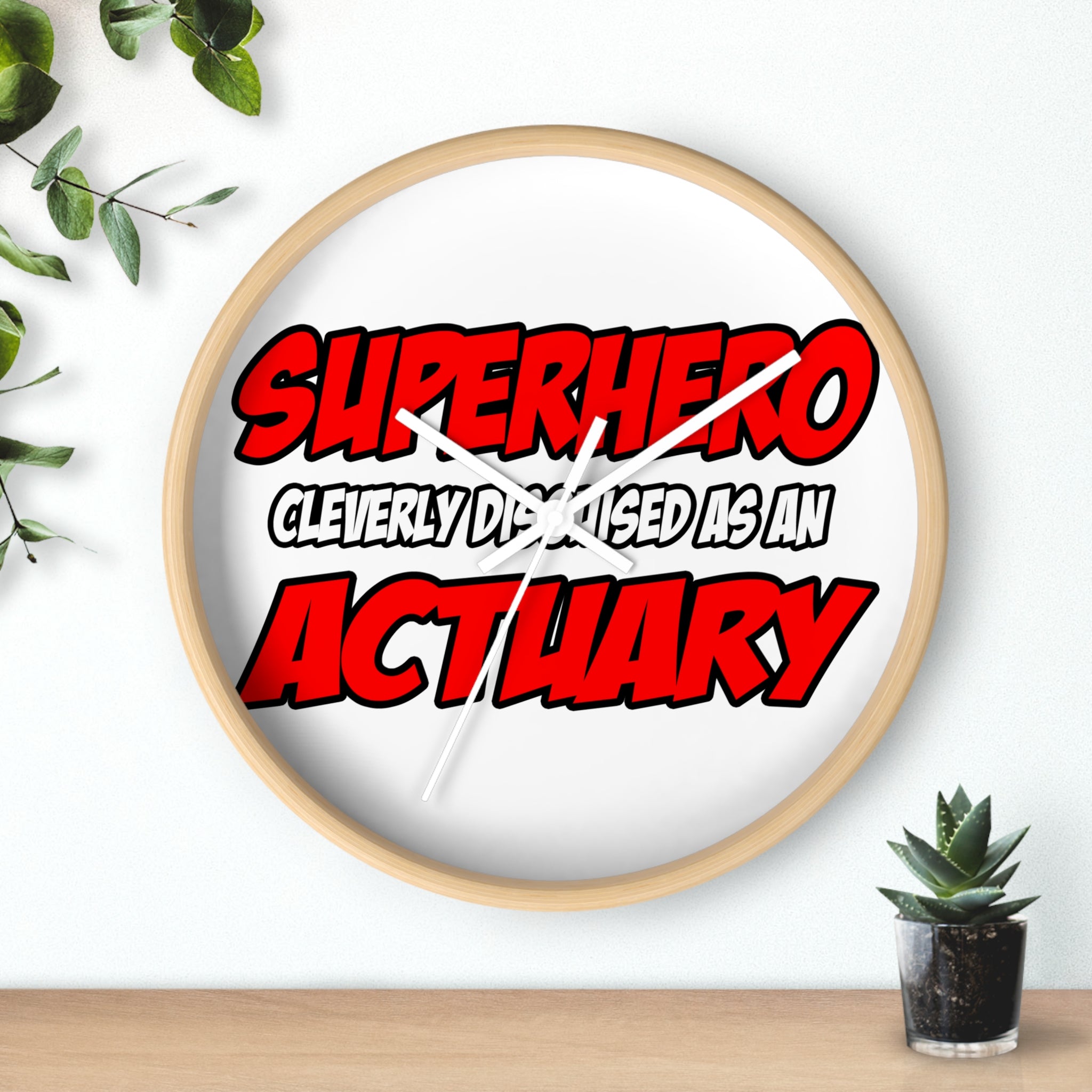 Superhero...Actuary - Wall Clock