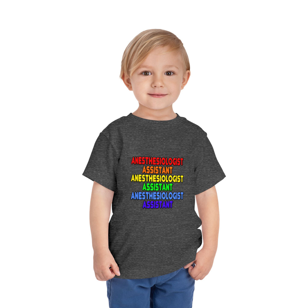 Rainbow Anesthesiologist Assistant - Toddler Short Sleeve Tee