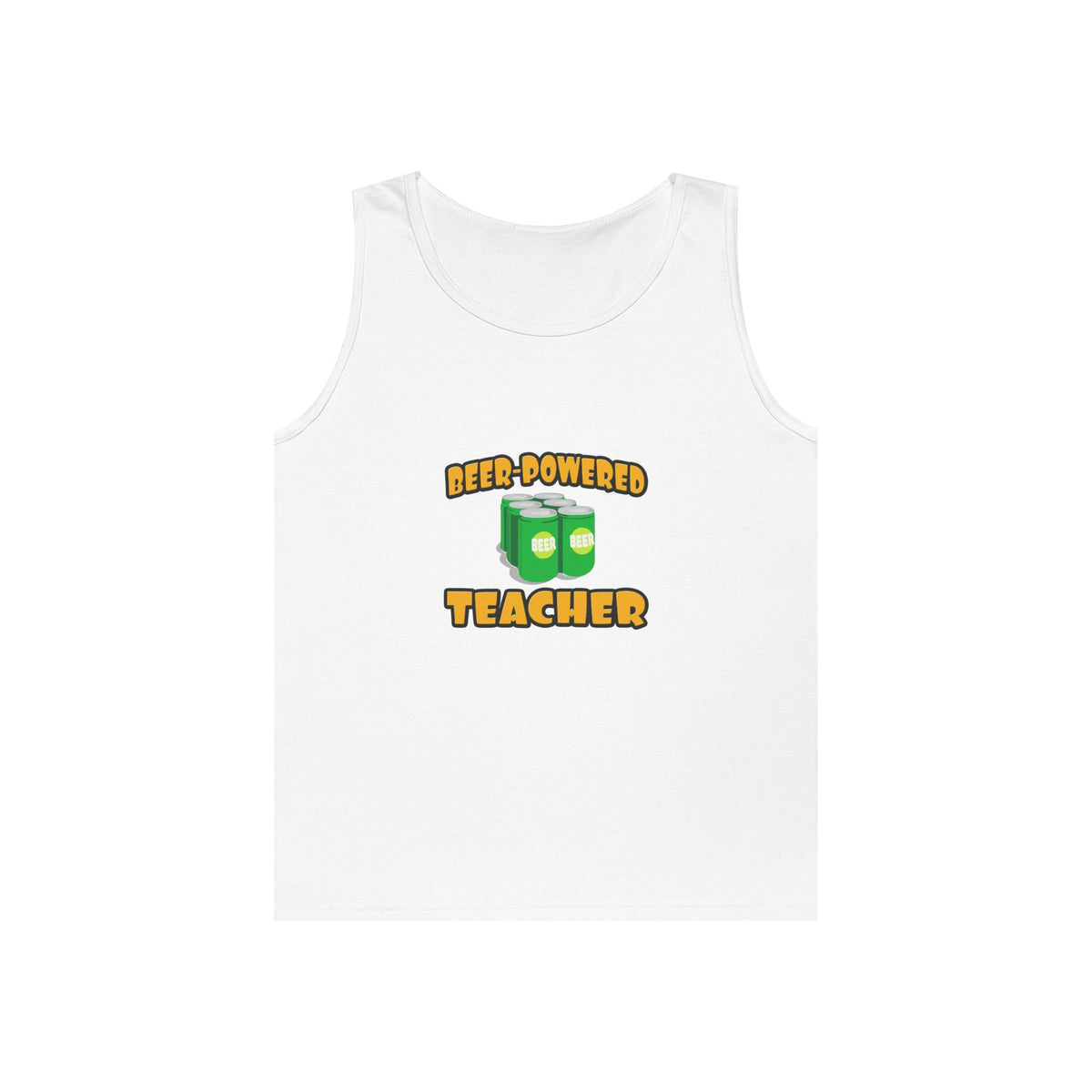 Beer Powered Teacher - Unisex Heavy Cotton Tank Top