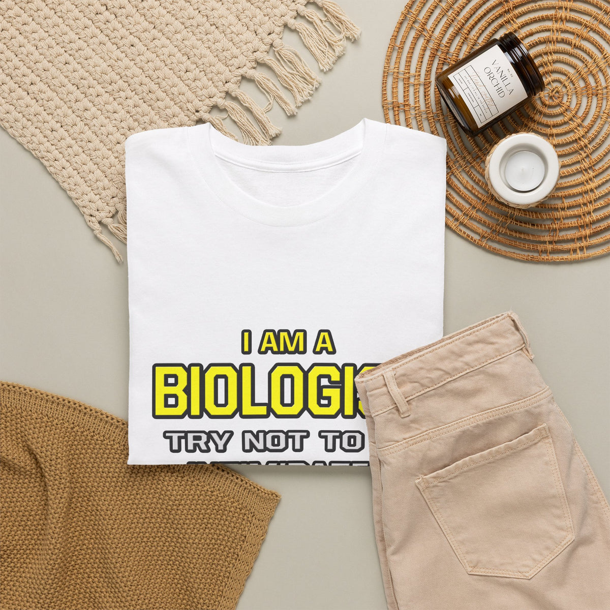 Biologist...Superior Intelligence - Unisex Heavy Cotton Tee