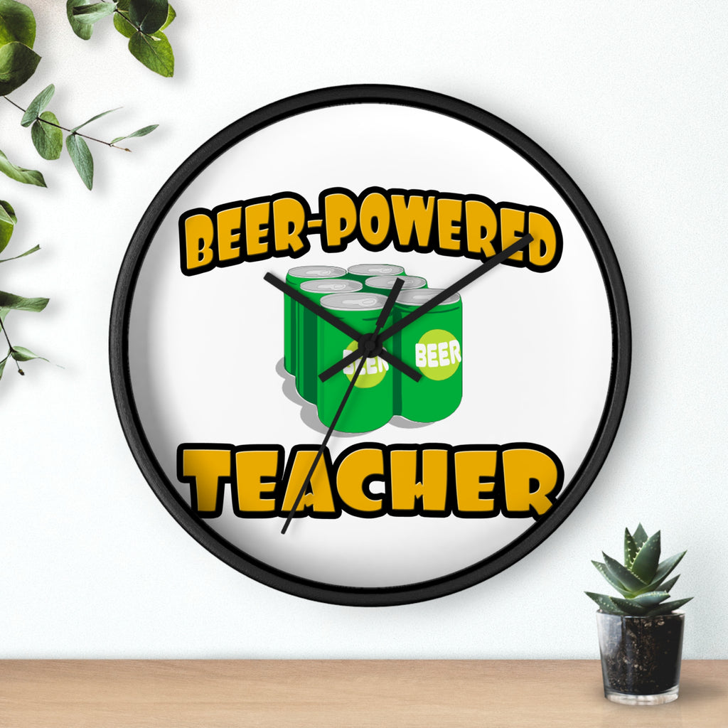 Beer Powered Teacher - Wall Clock