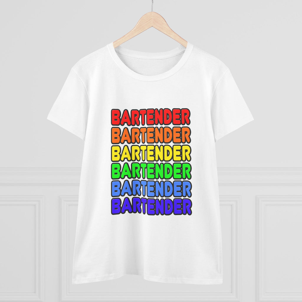 Rainbow Bartender - Women's Midweight Cotton Tee