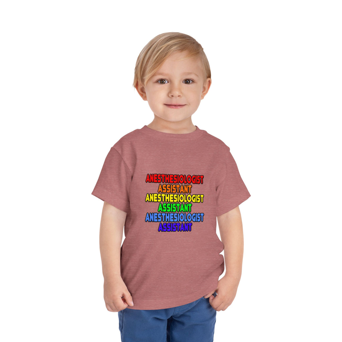Rainbow Anesthesiologist Assistant - Toddler Short Sleeve Tee