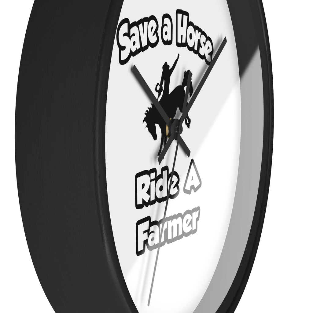 Save a Horse .. Ride a Farmer - Wall Clock