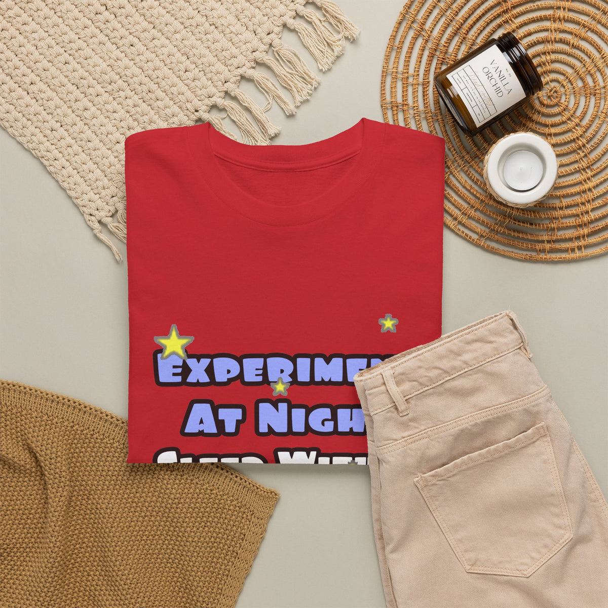Experiment At Night...Sleep With a Chemist - Unisex Heavy Cotton Tee