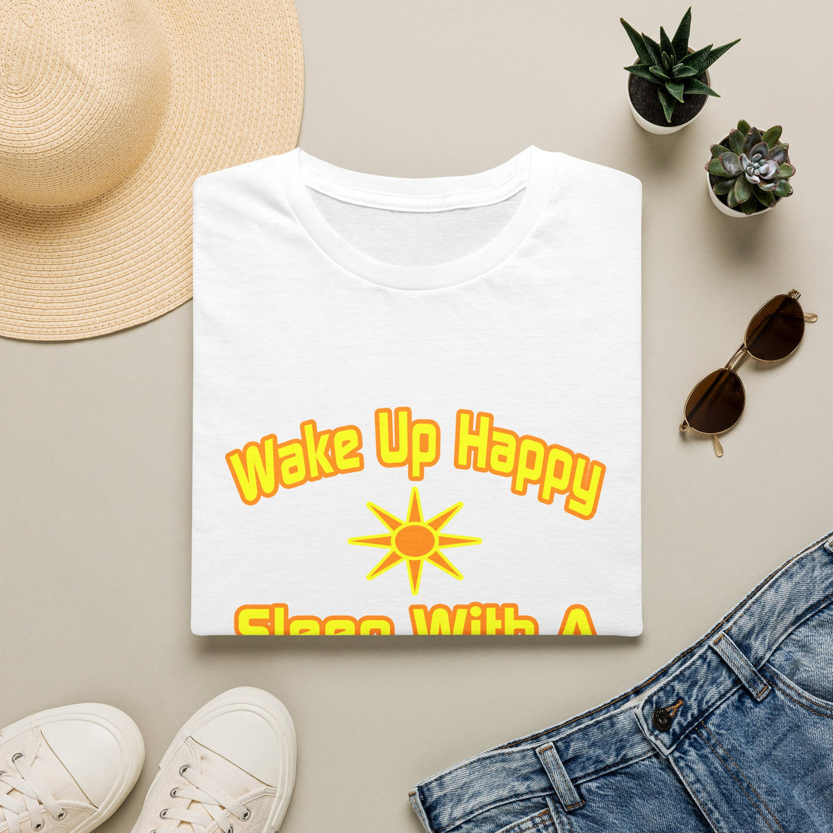 Wake Up Happy ... Sleep With a Bailiff - Unisex Softstyle T-Shirt