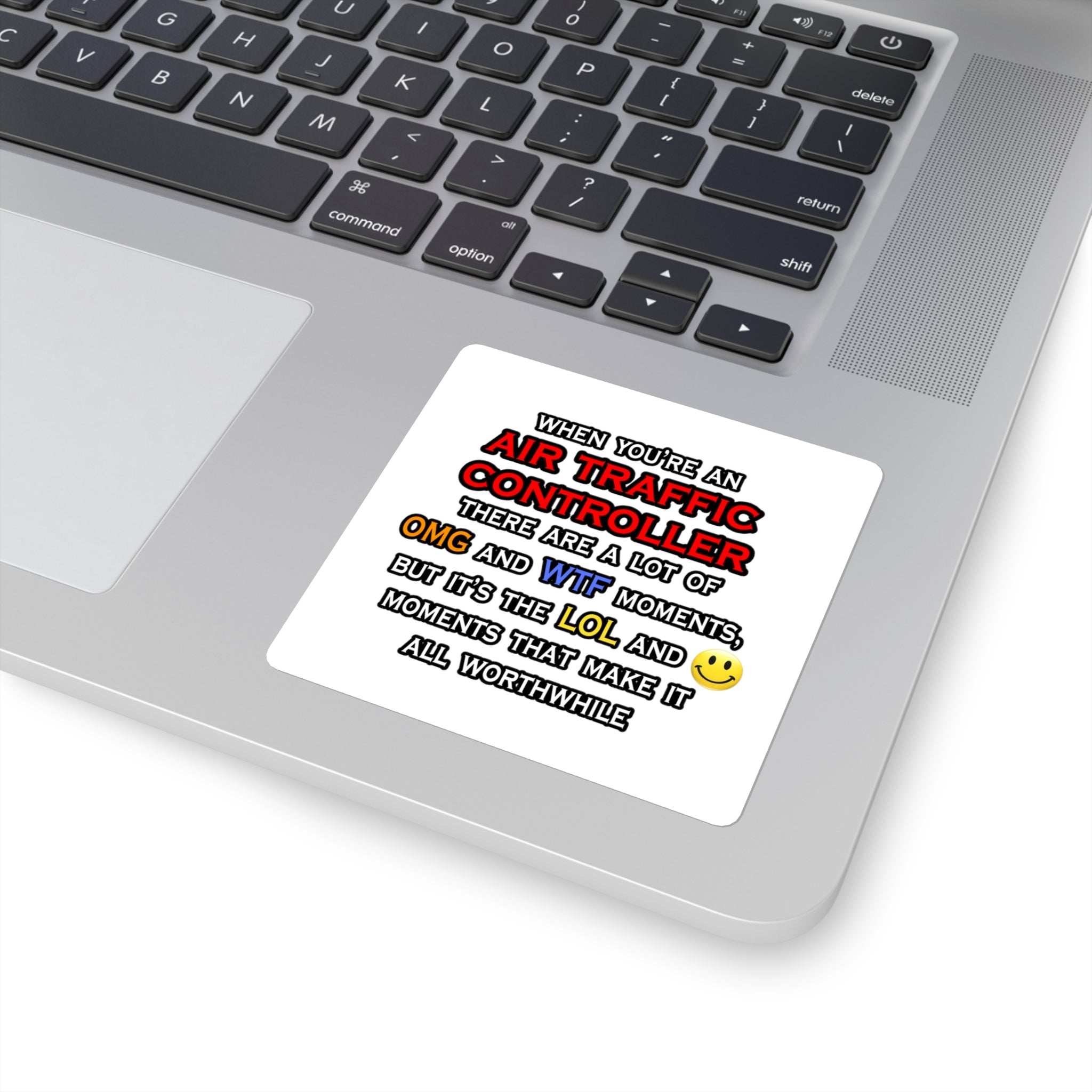 Funny Air Traffic Controller ... OMG WTF LOL - Square Stickers