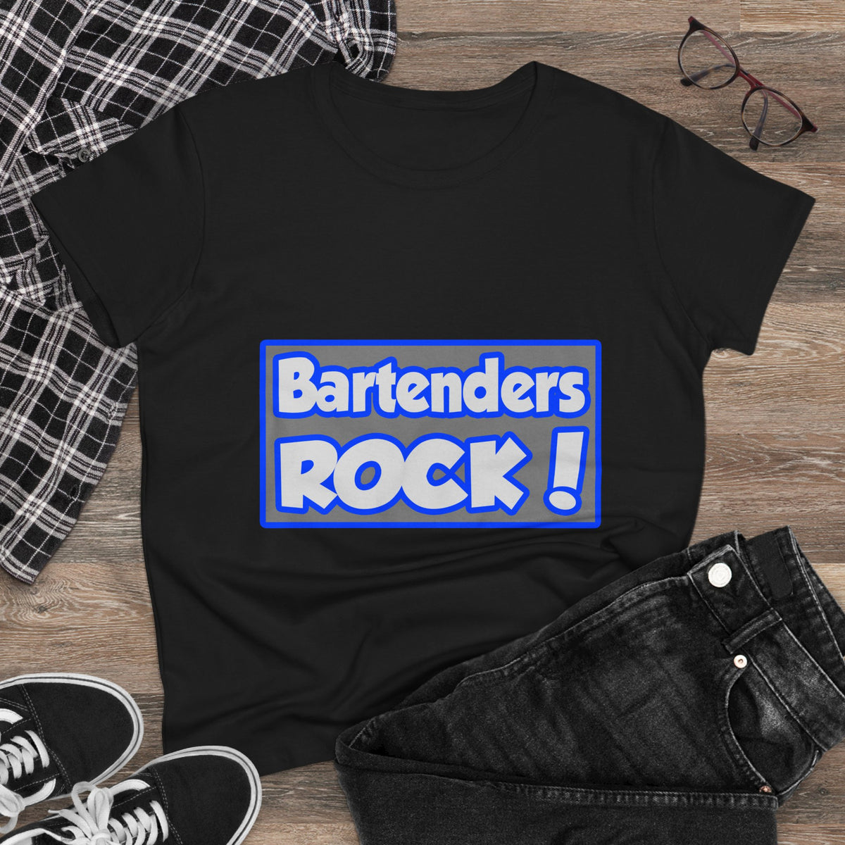 Bartenders Rock! - Women's Midweight Cotton Tee