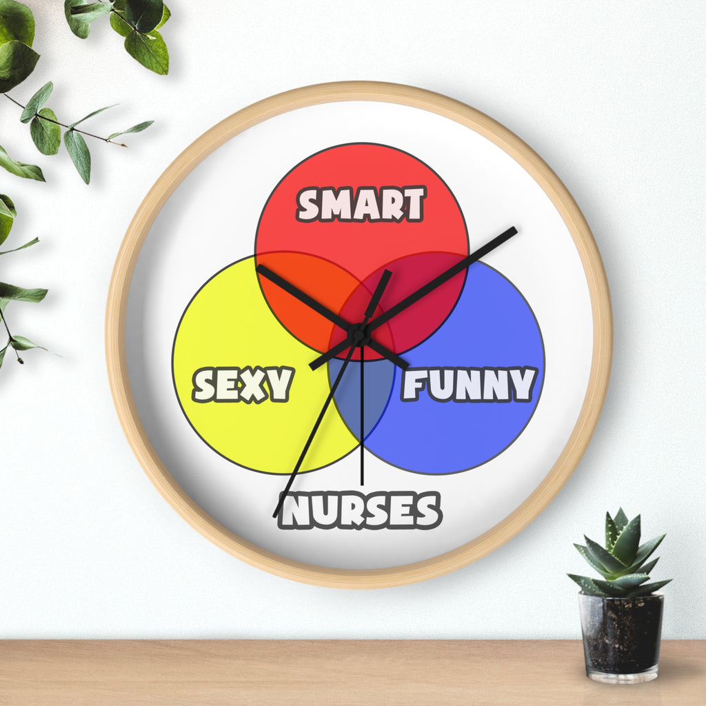 Venn Diagram .. Nurses - Wall Clock