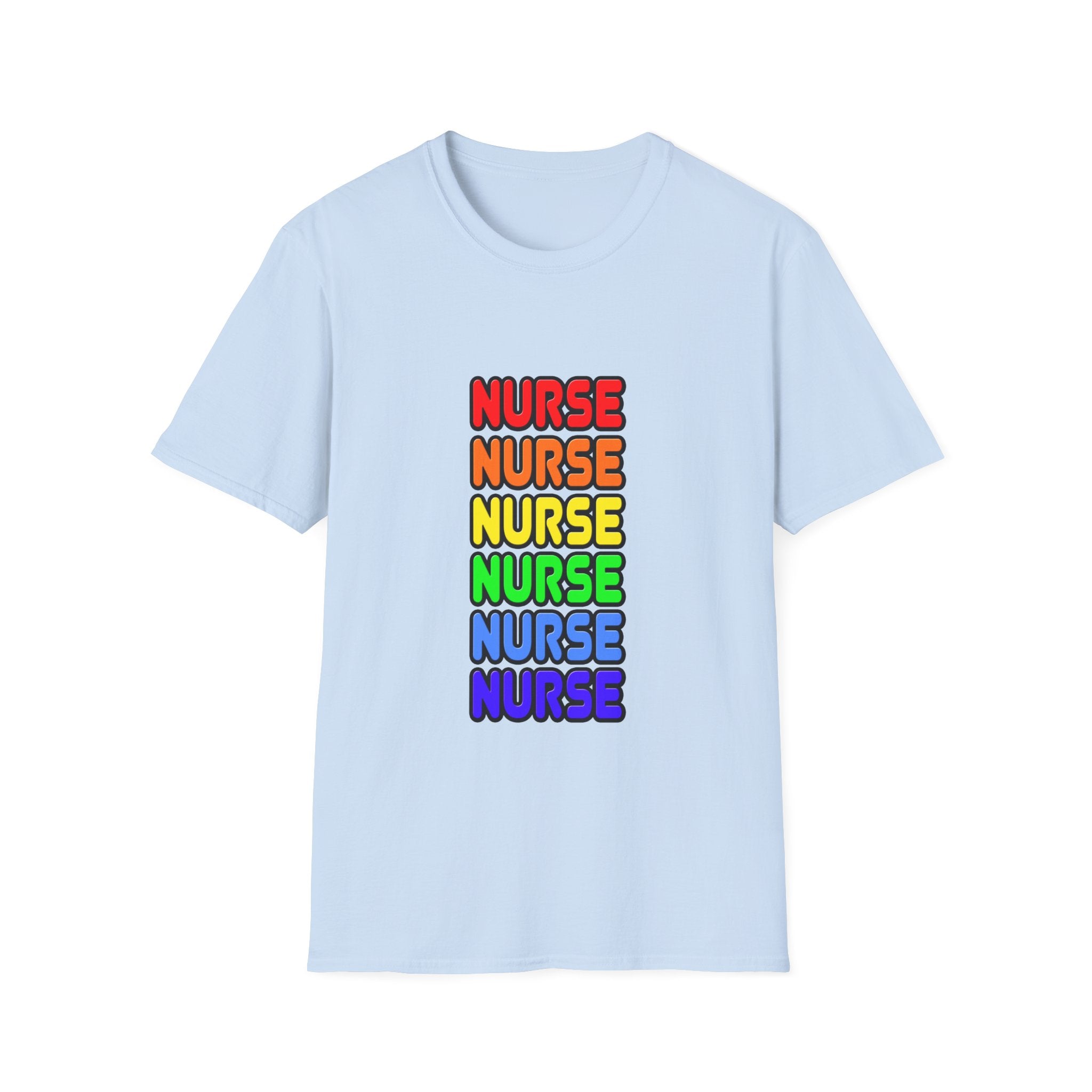 Rainbow Nurse - Unisex Softstyle T-Shirt