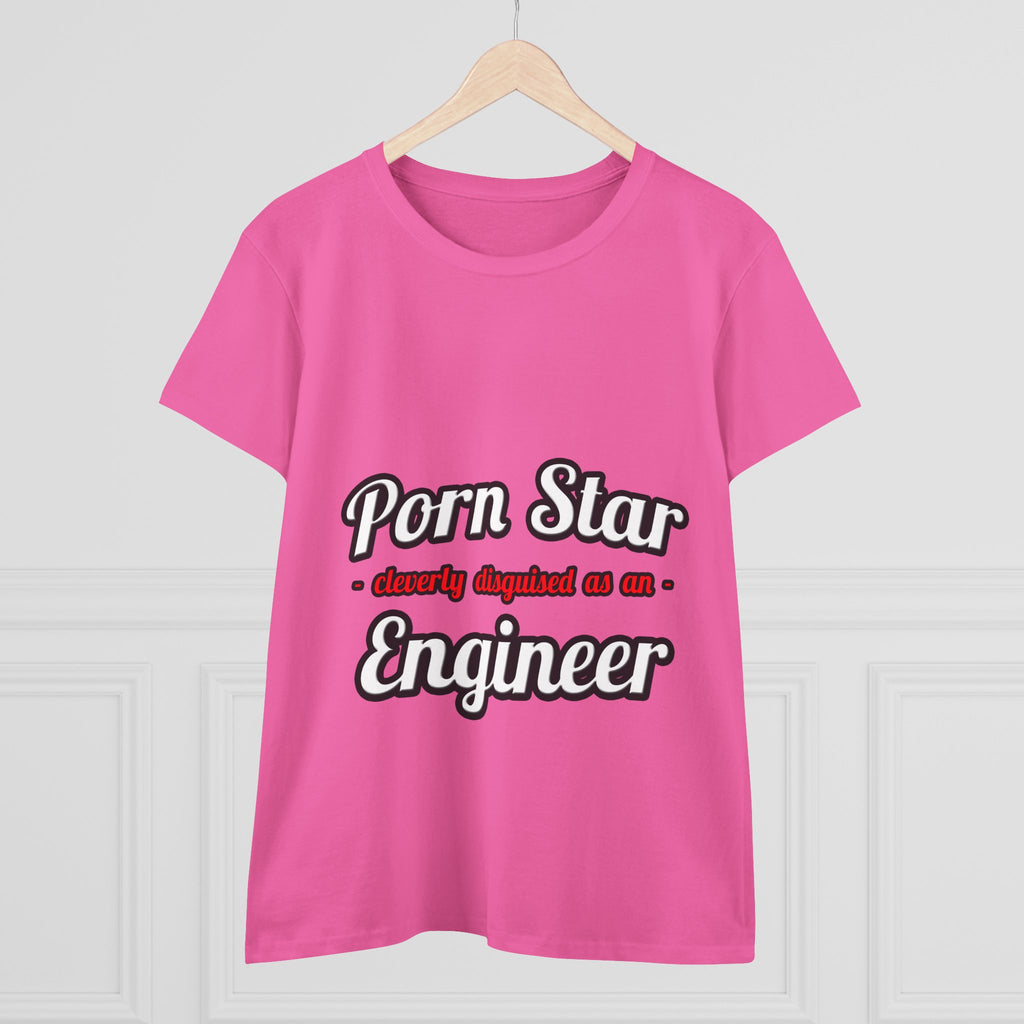 Porn Star...Engineer - Women's Midweight Cotton Tee