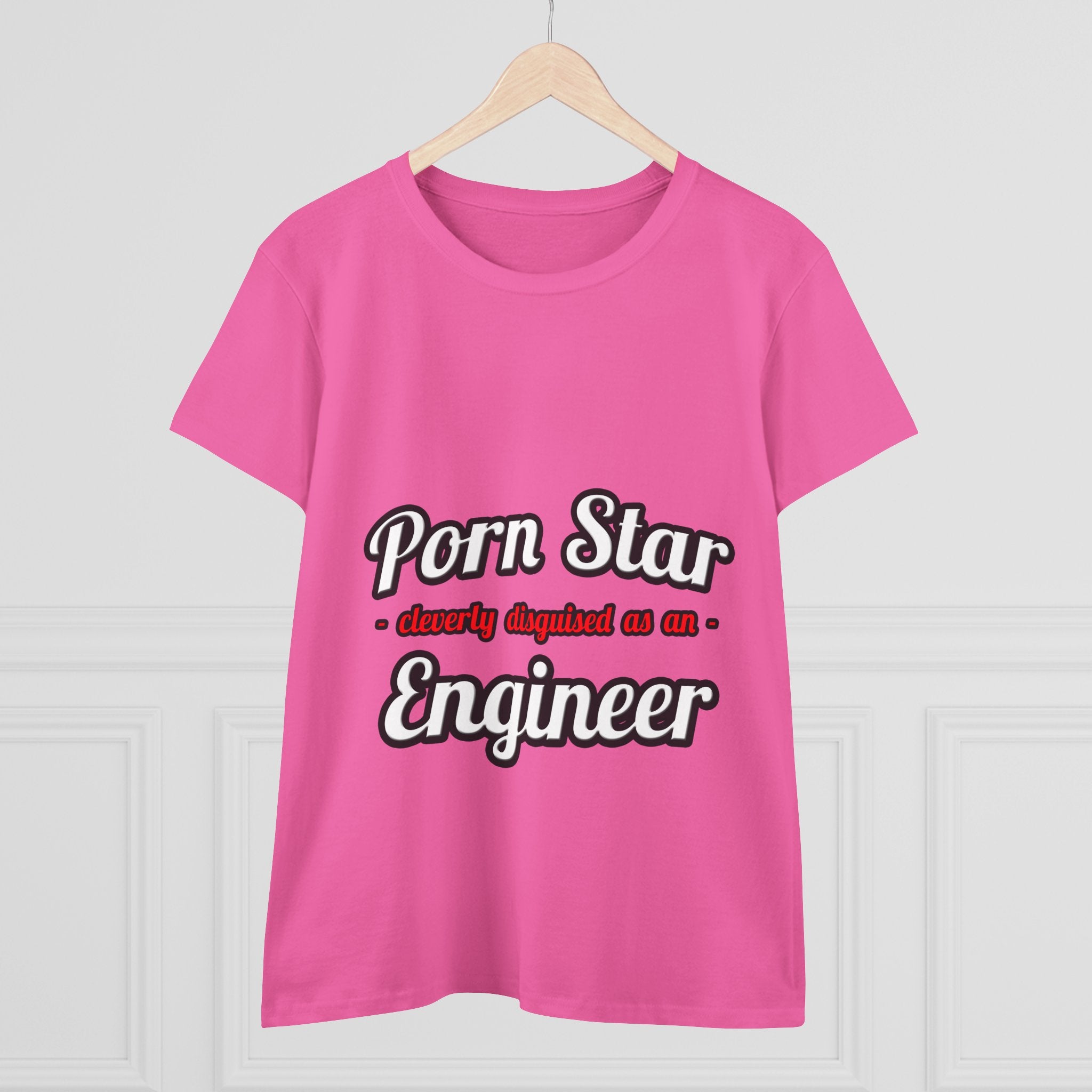 Porn Star...Engineer - Women's Midweight Cotton Tee