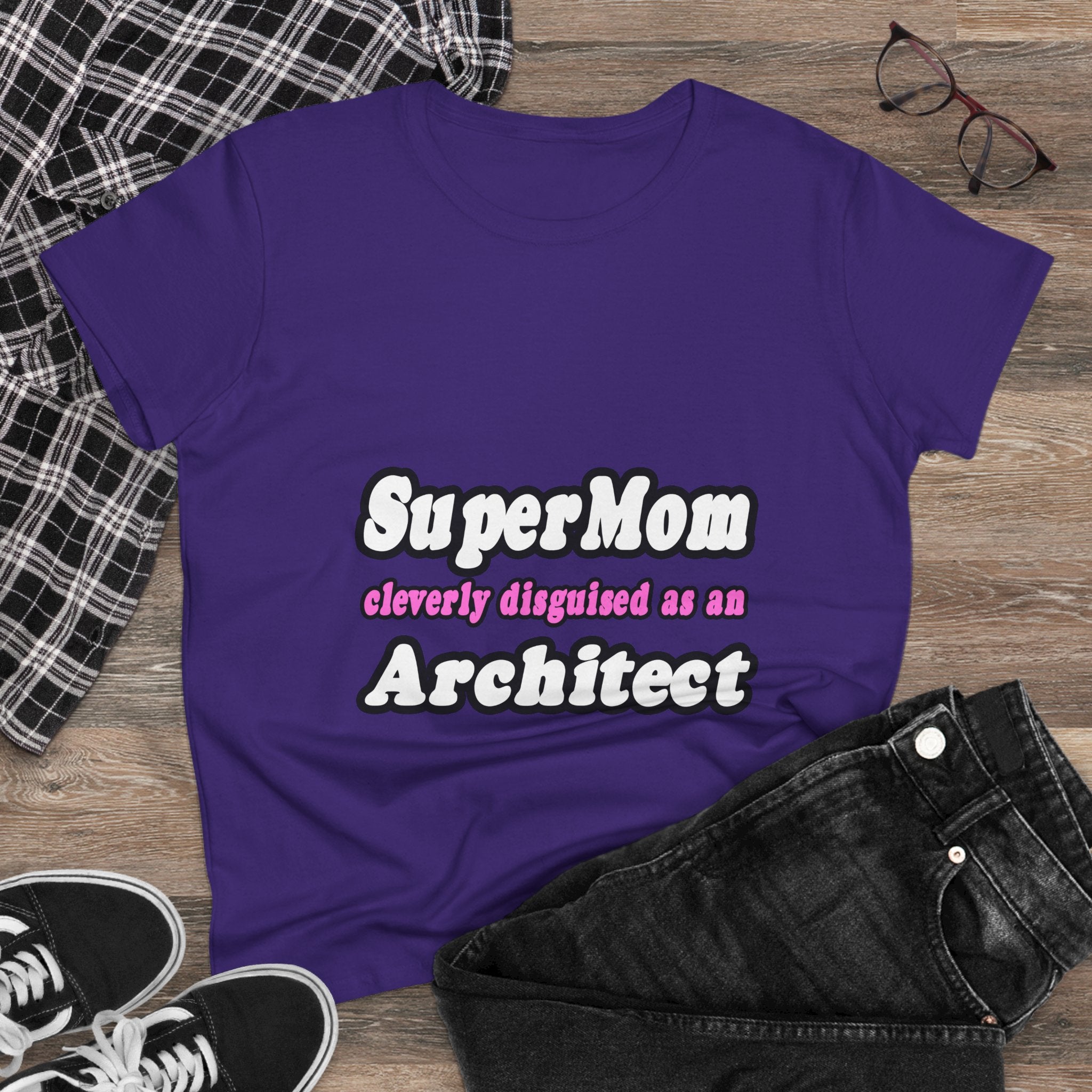 SuperMom...Architect - Women's Midweight Cotton Tee