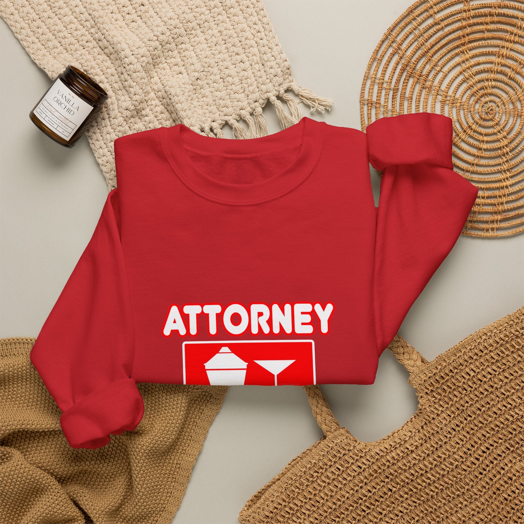 Attorney...Will Work For Cocktails - Unisex Heavy Blend™ Crewneck Sweatshirt