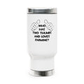 Two Thumbs and Loves Farming - Stainless Steel Travel Mug with Handle, 14oz
