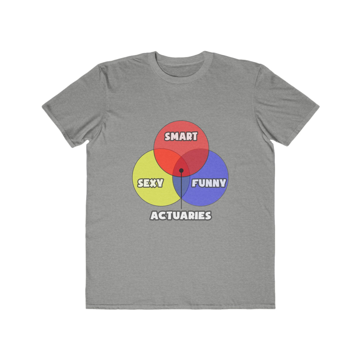 Venn Diagram .. Actuaries - Men's Lightweight Fashion Tee