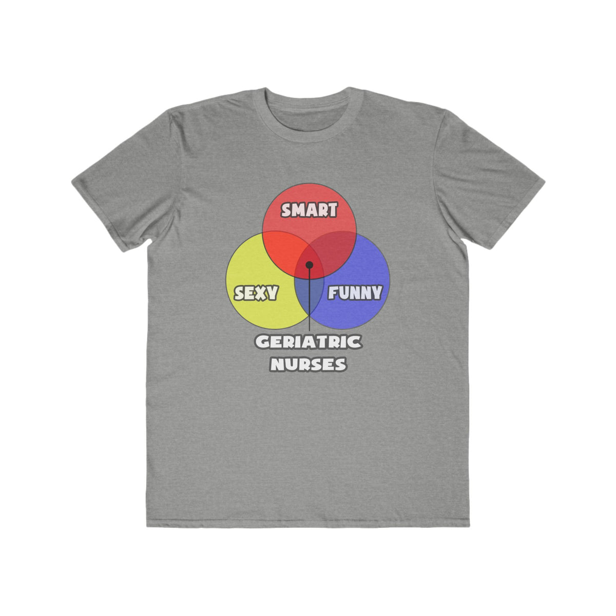 Venn Diagram .. Geriatric Nurses - Men's Lightweight Fashion Tee