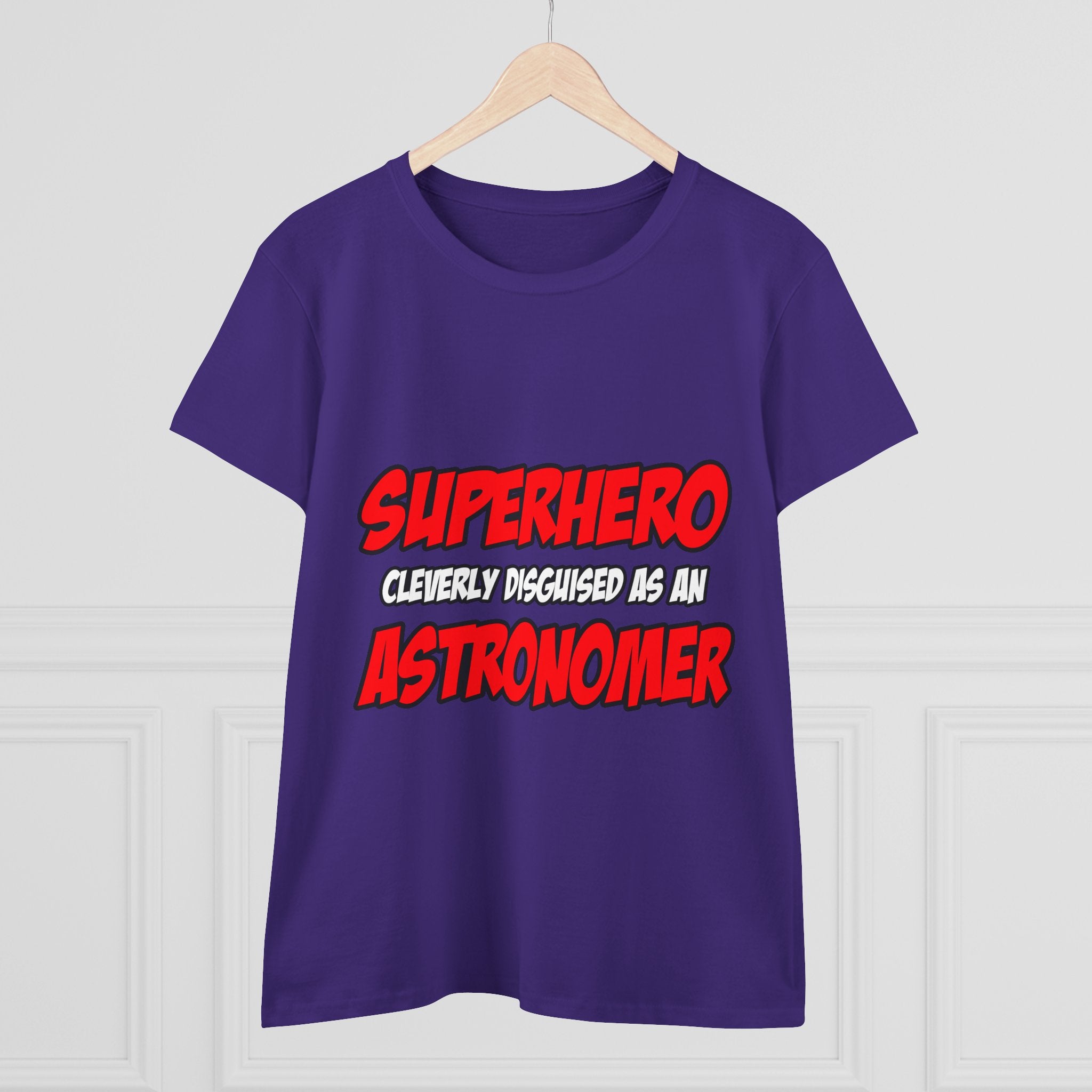 Superhero...Astronomer - Women's Midweight Cotton Tee