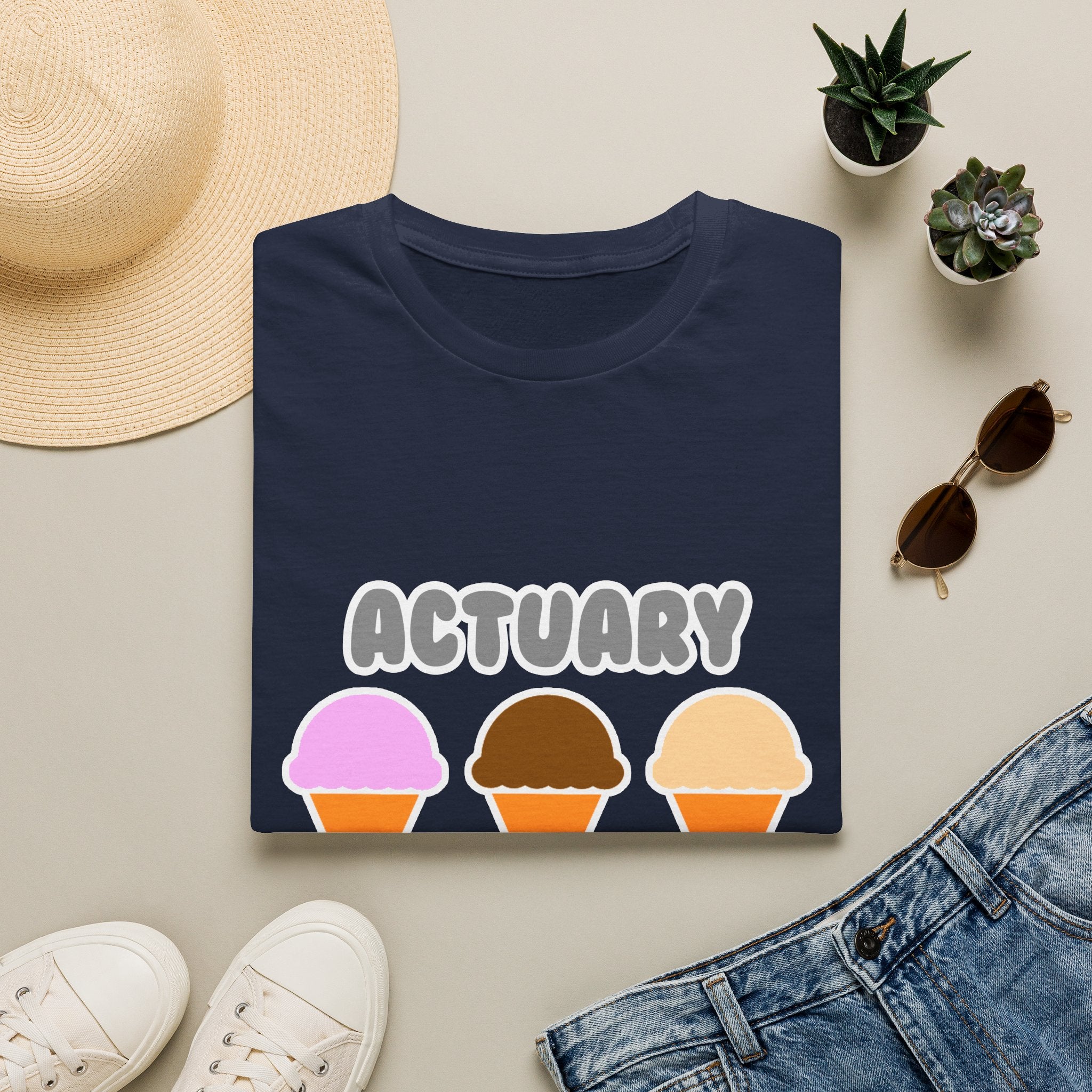 Actuary ... Will Work For Ice Cream - Unisex Softstyle T-Shirt