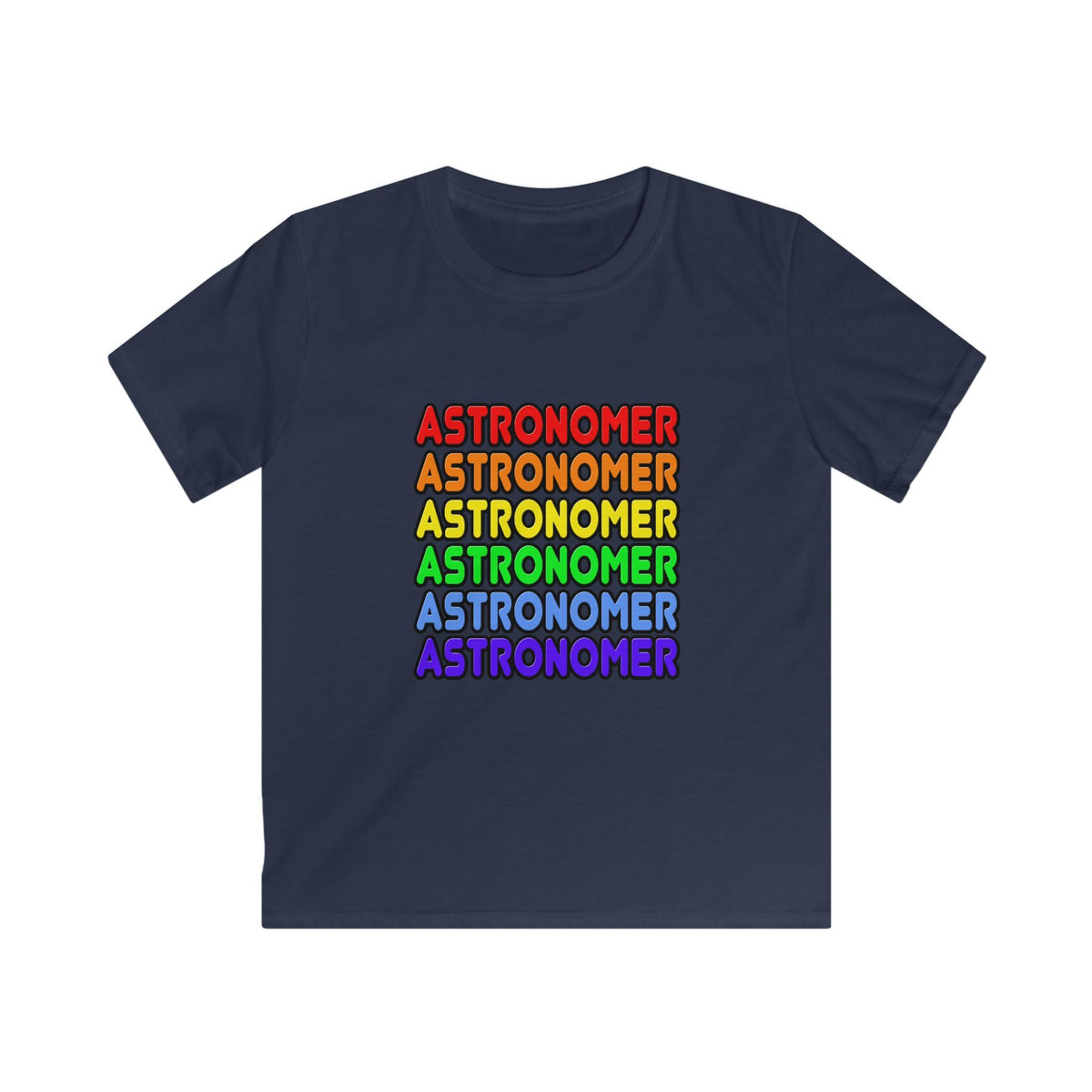 Rainbow Astronomer - Kids Softstyle Tee