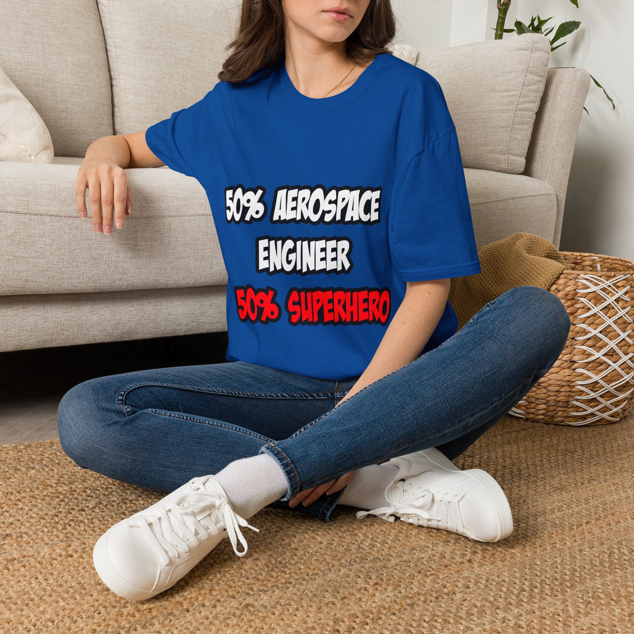 Half Aerospace Engineer...Half Superhero - Unisex Softstyle T-Shirt