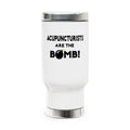 Acupuncturists Are The Bomb! - Stainless Steel Travel Mug with Handle, 14oz