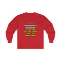Funny Aerospace Engineer T Shirts and Gifts - Unisex Ultra Cotton Long Sleeve Tee