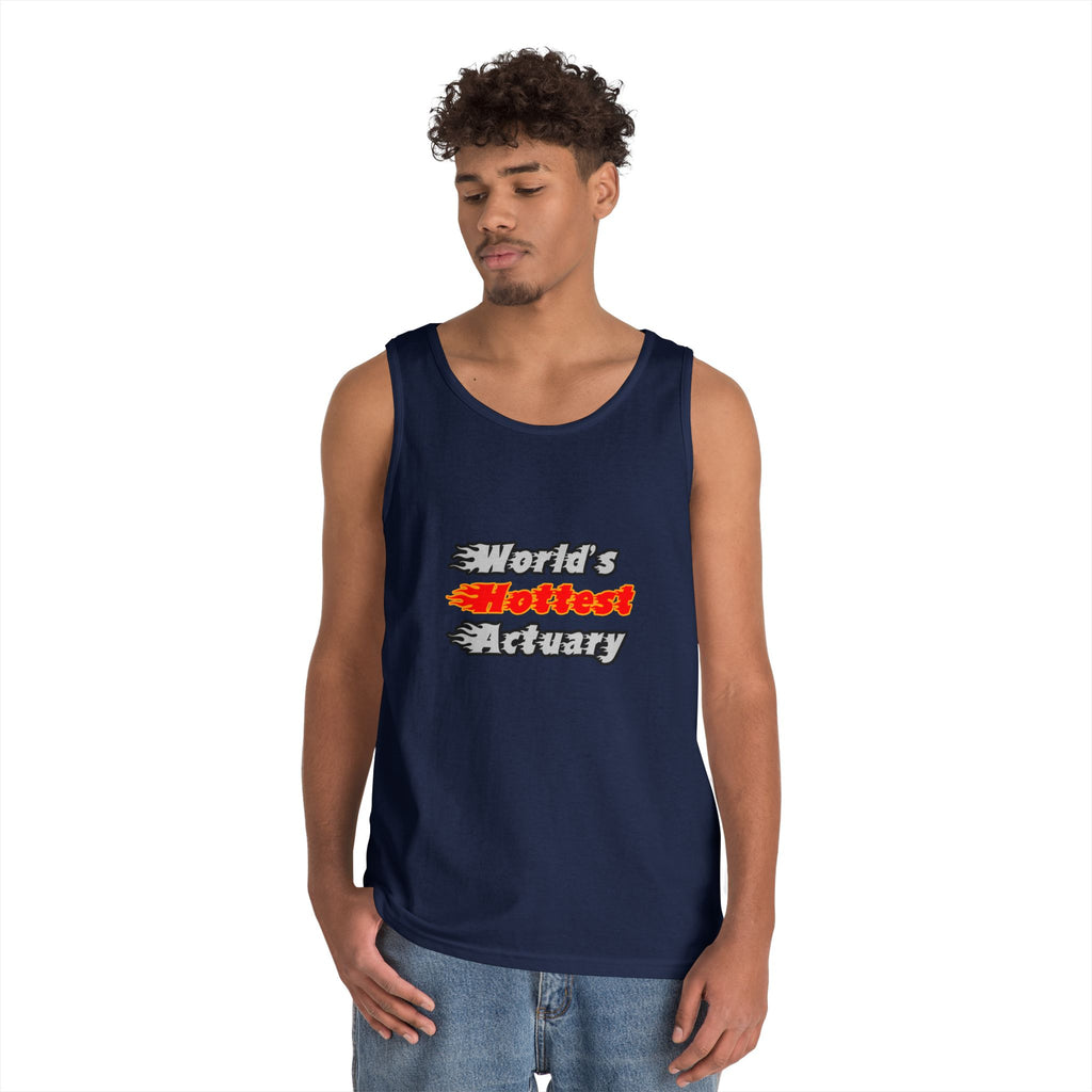 World's Hottest Actuary - Unisex Heavy Cotton Tank Top