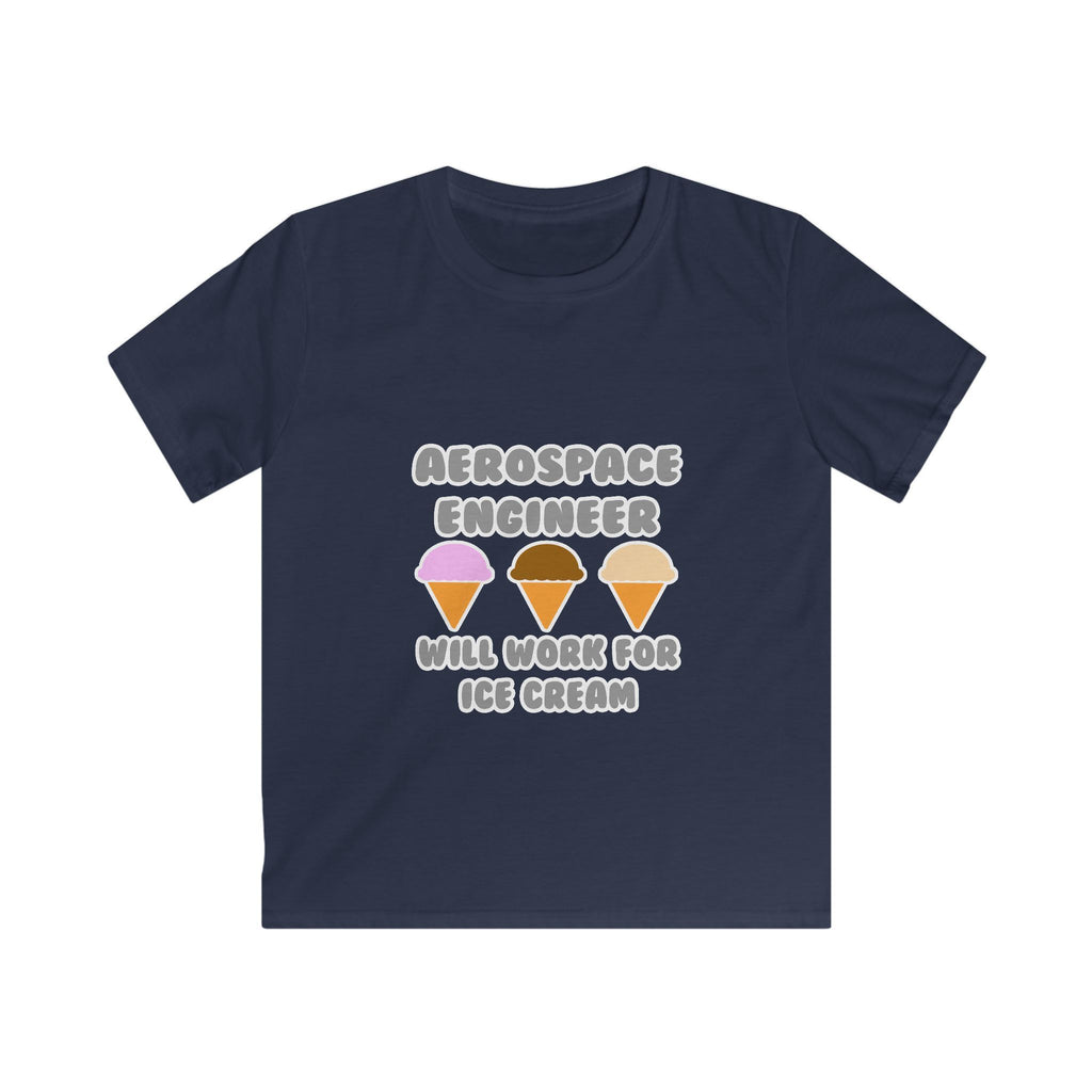 Aerospace Engineer ... Will Work For Ice Cream - Kids Softstyle Tee