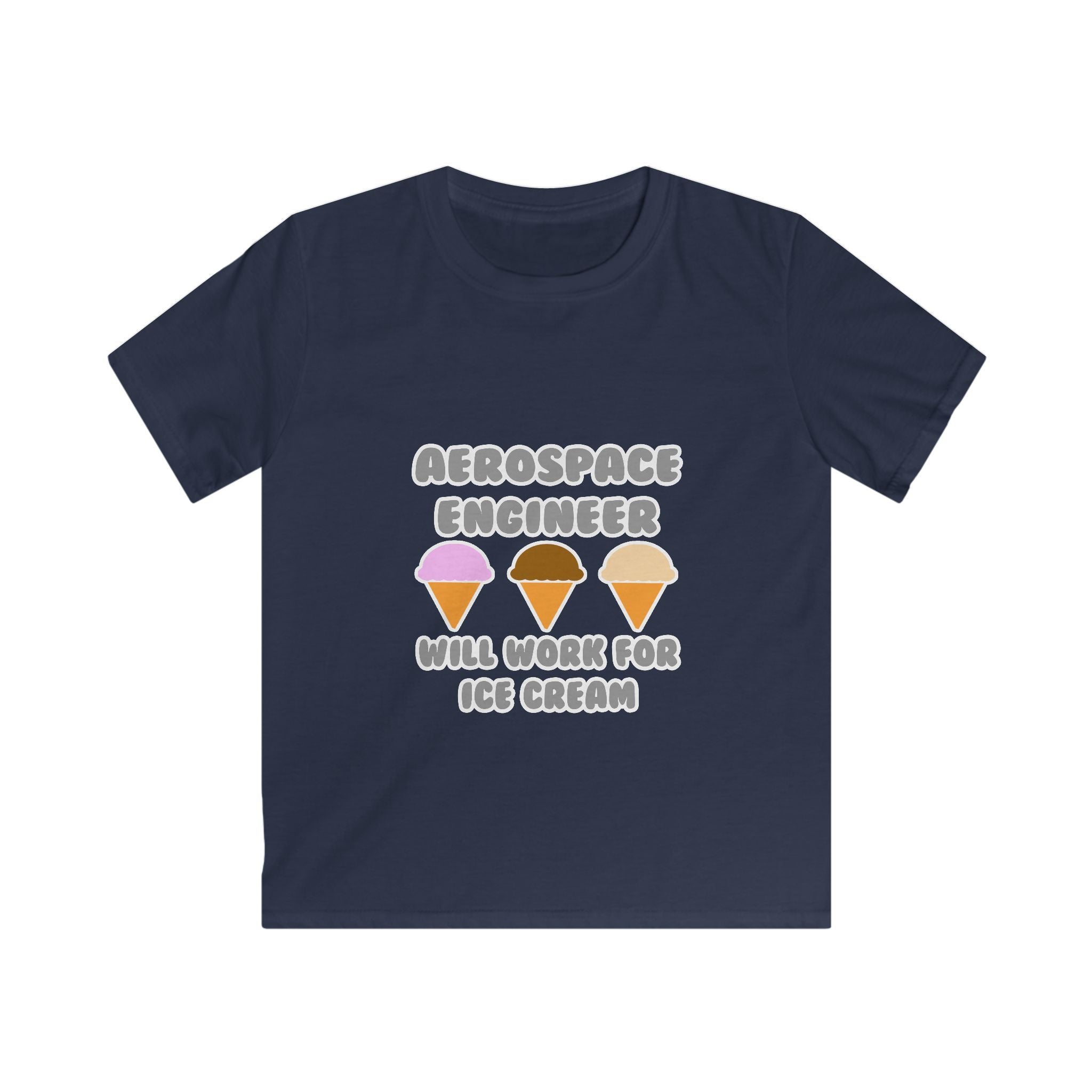 Aerospace Engineer ... Will Work For Ice Cream - Kids Softstyle Tee
