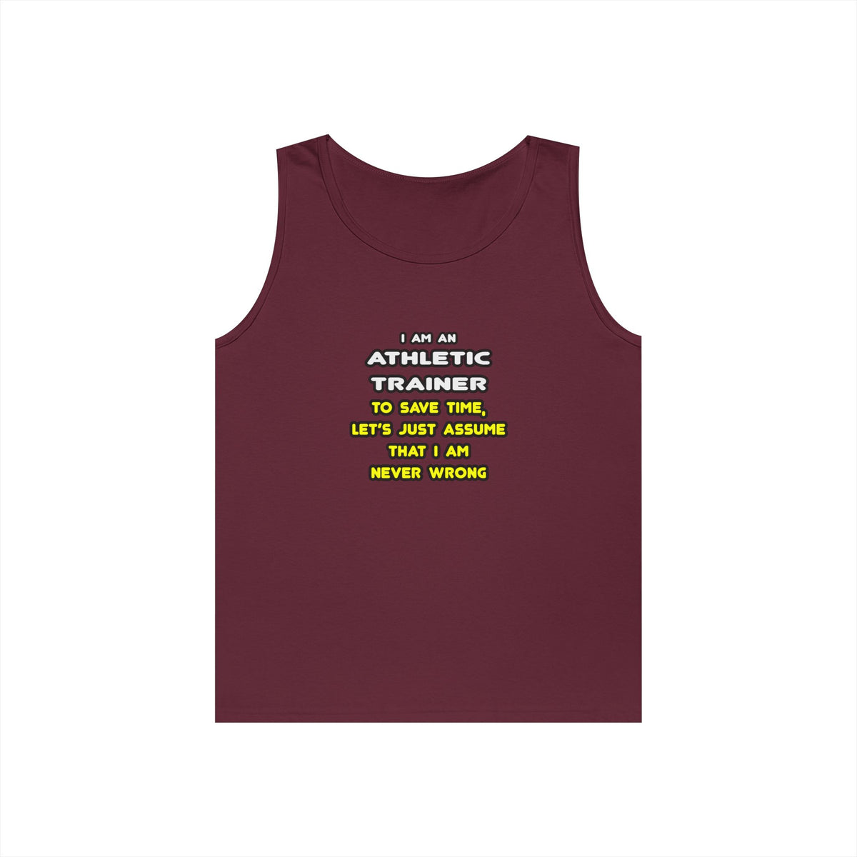 Funny Athletic Trainer T Shirts - Unisex Heavy Cotton Tank Top