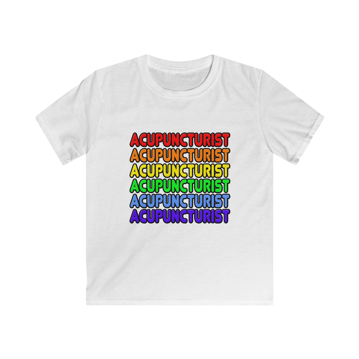 Rainbow Acupuncturist - Kids Softstyle Tee