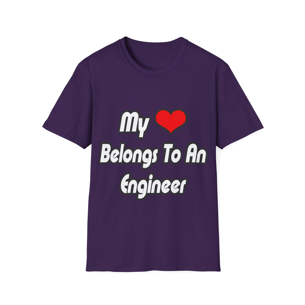 My Heart Belongs To An Engineer - Unisex Softstyle T-Shirt