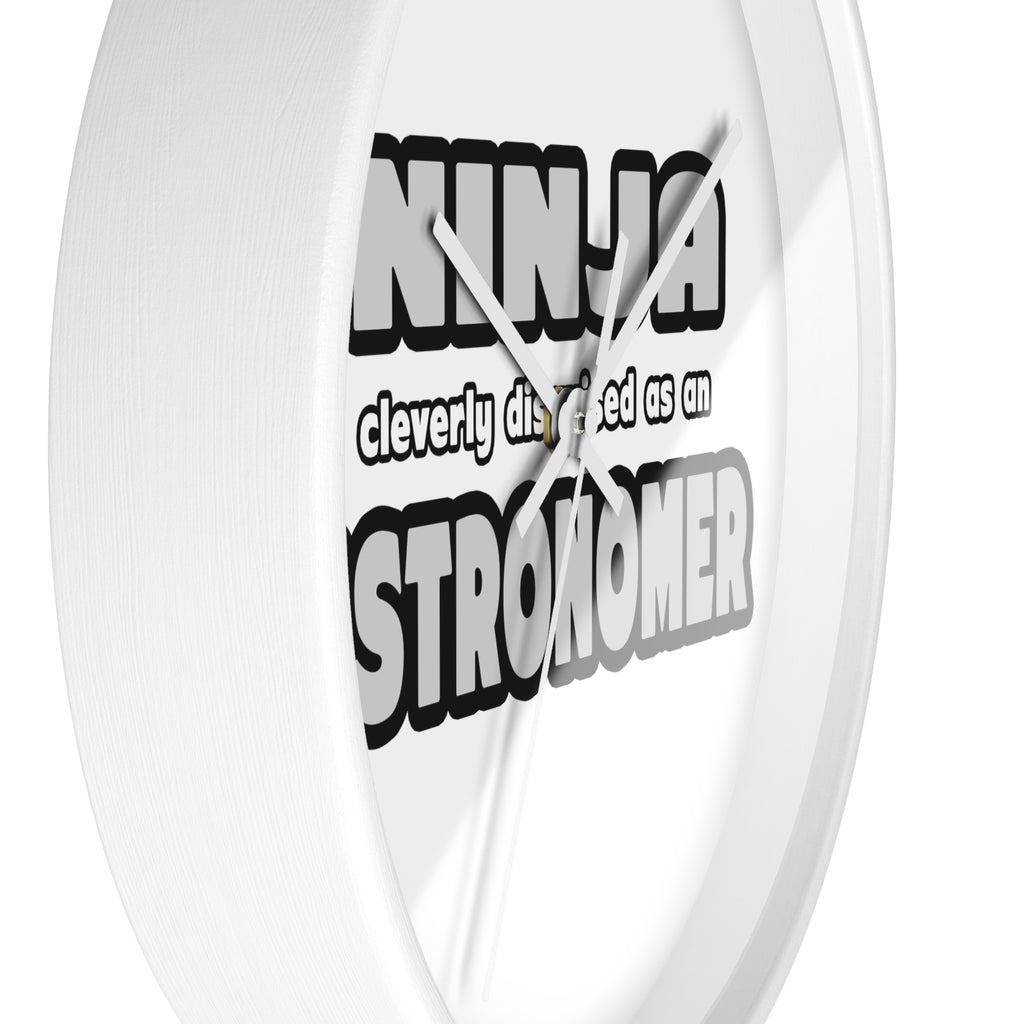 Ninja Cleverly Disguised As An Astronomer - Wall Clock