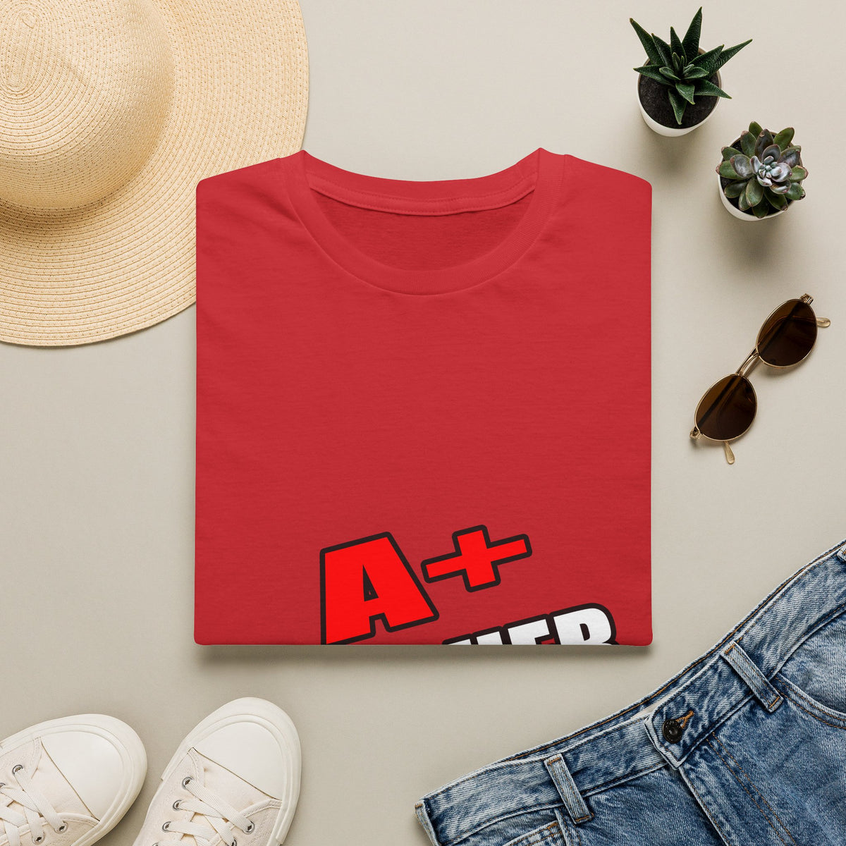 a plus teacher - Unisex Softstyle T-Shirt