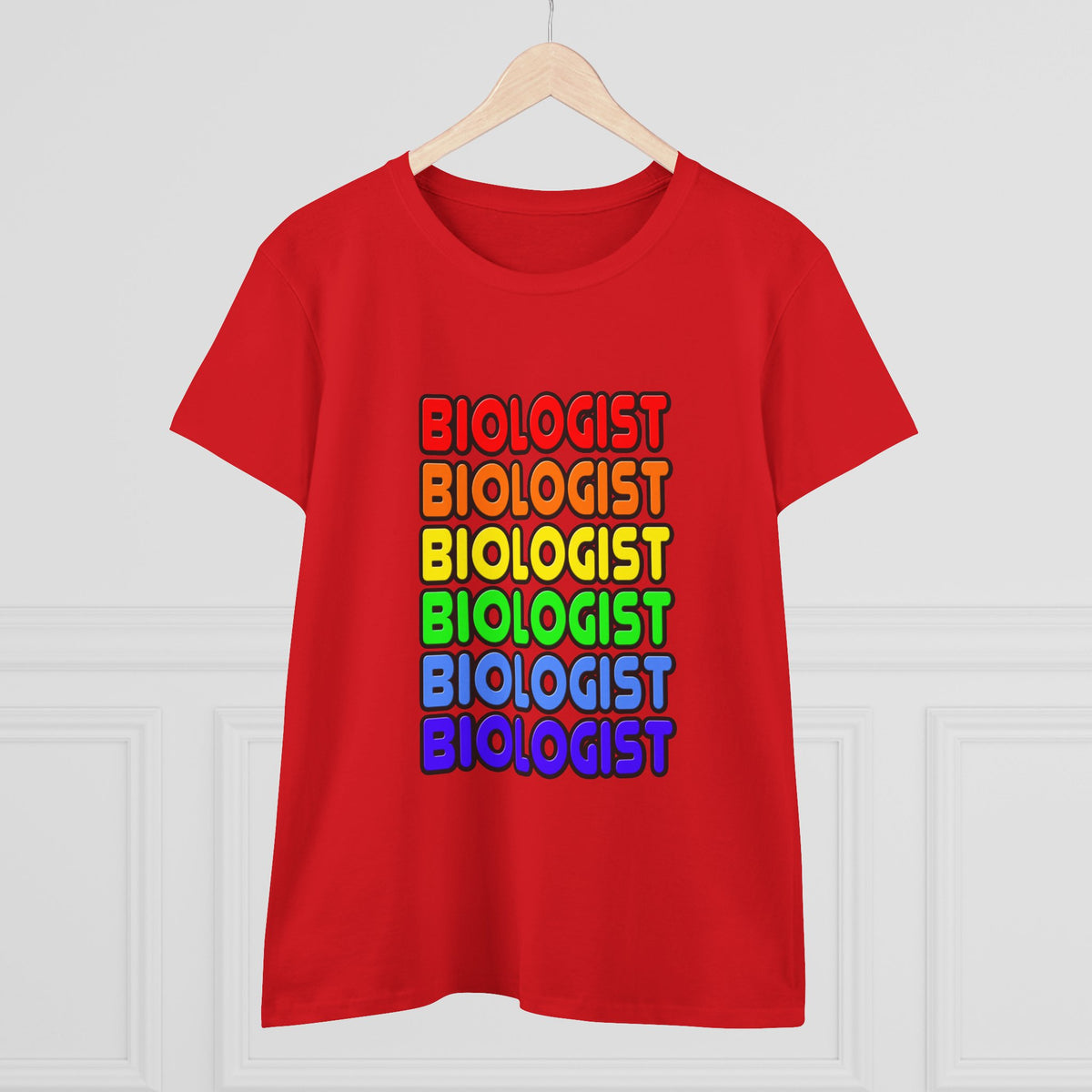 Rainbow Biologist - Women's Midweight Cotton Tee