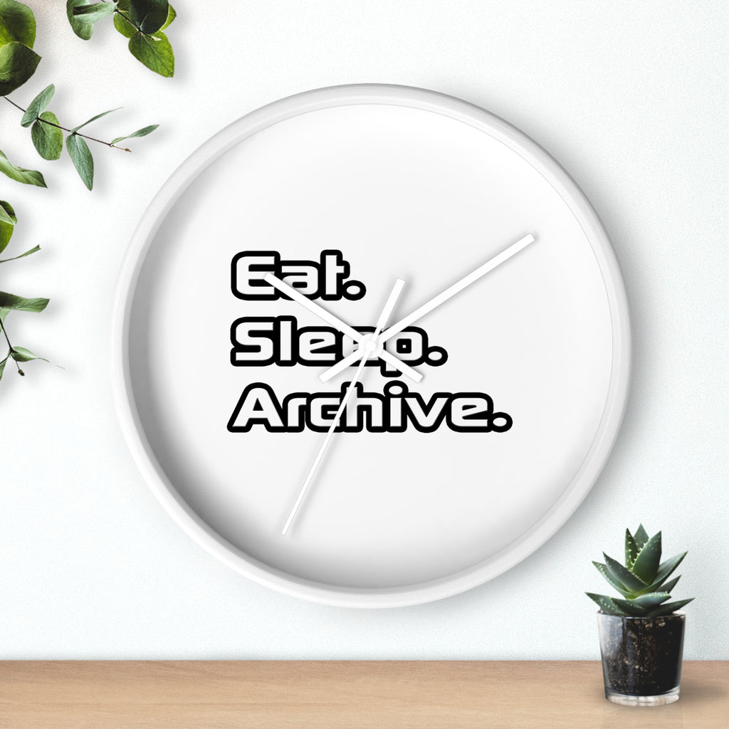 Eat. Sleep. Archive - Wall Clock