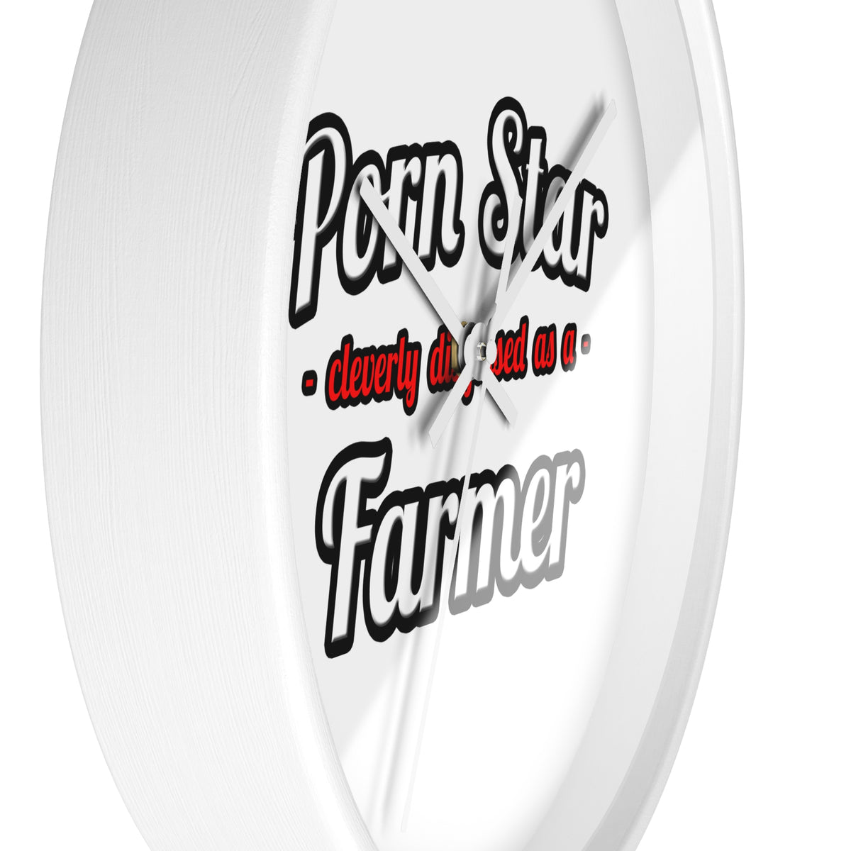 Porn Star...Farmer - Wall Clock