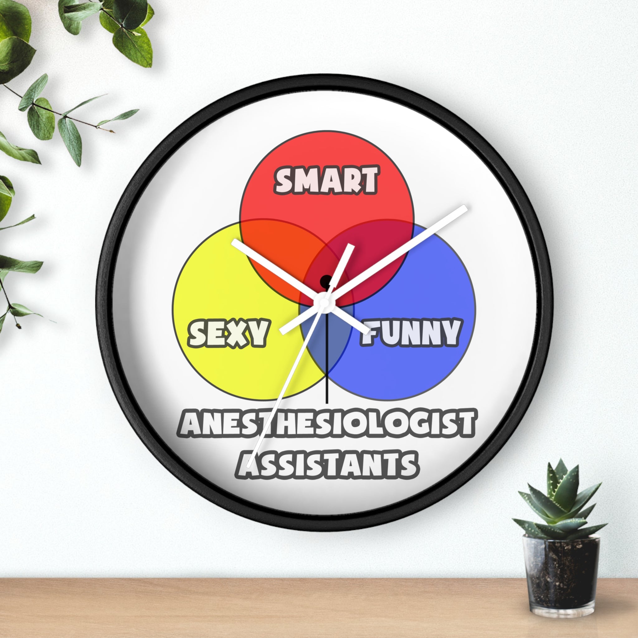 Venn Diagram .. Anesthesiologist Assistants - Wall Clock