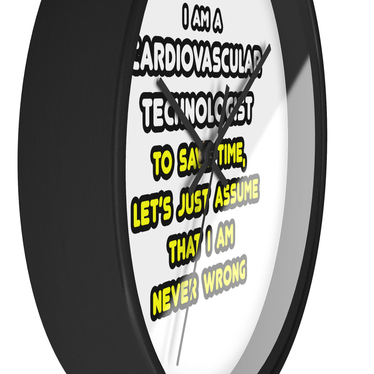 Funny Cardiovascular Technologist T Shirts - Wall Clock