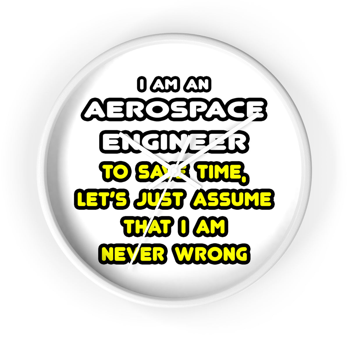 Funny Aerospace Engineer T Shirts and Gifts - Wall Clock