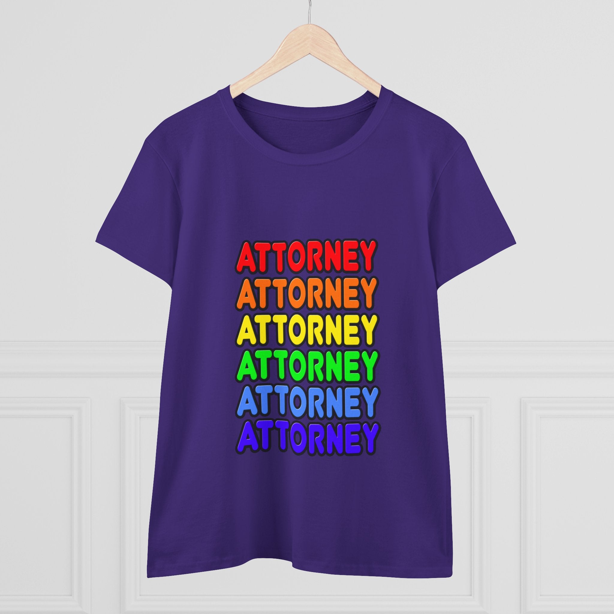 Rainbow Attorney - Women's Midweight Cotton Tee
